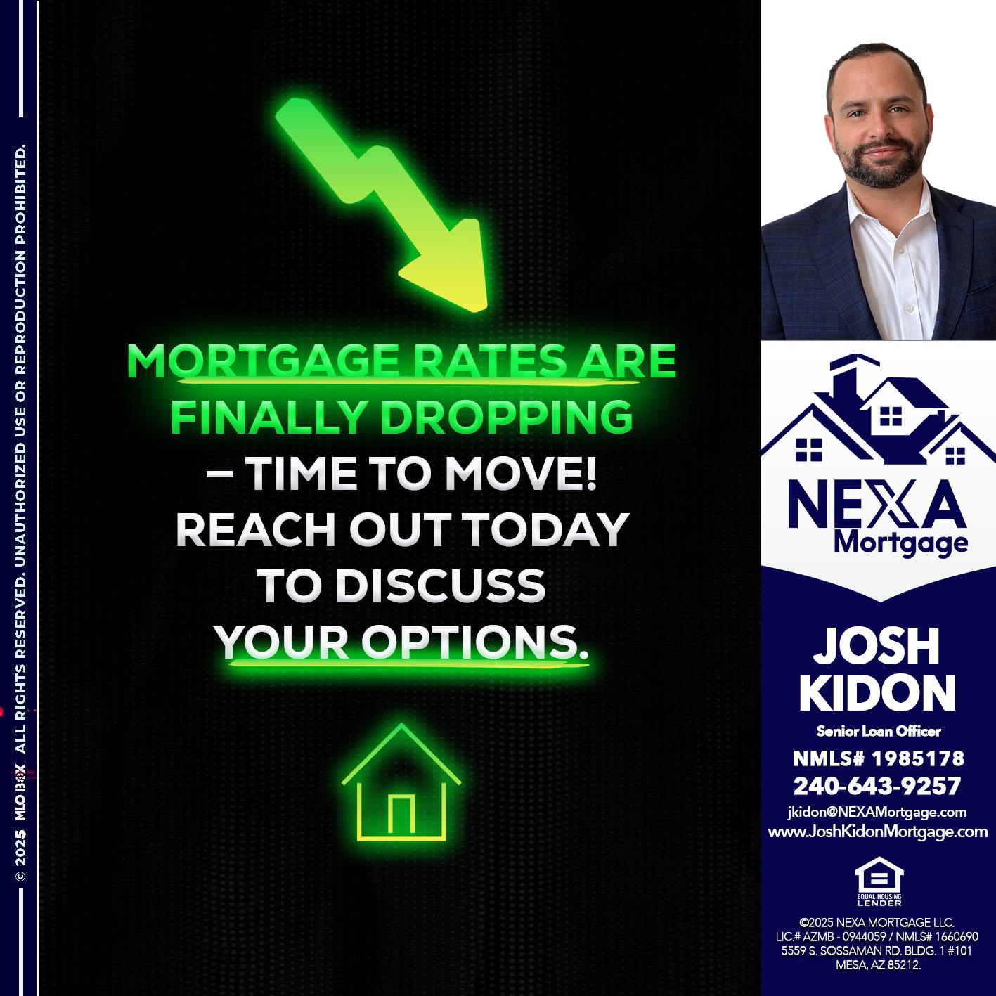 MORTGAGE RATES - Joshua Kidon -Senior Loan Officer