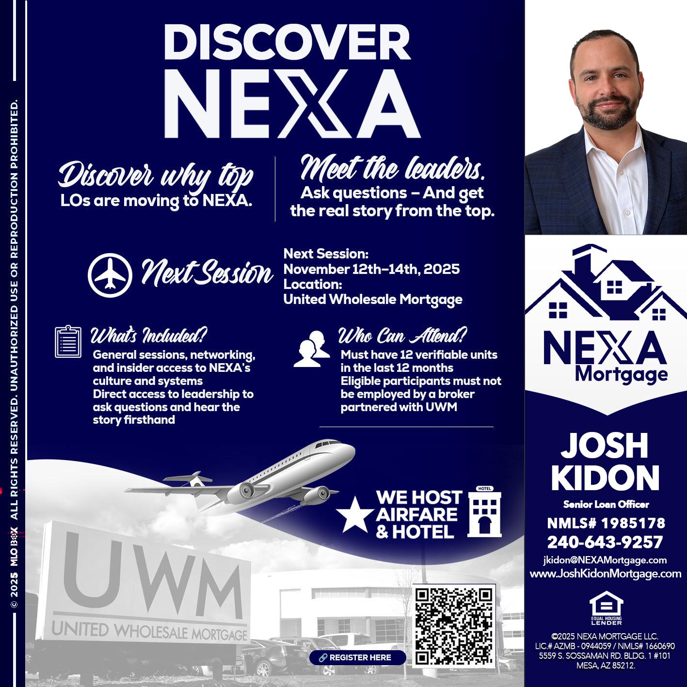 DISCOVER NEXA - Joshua Kidon -Senior Loan Officer