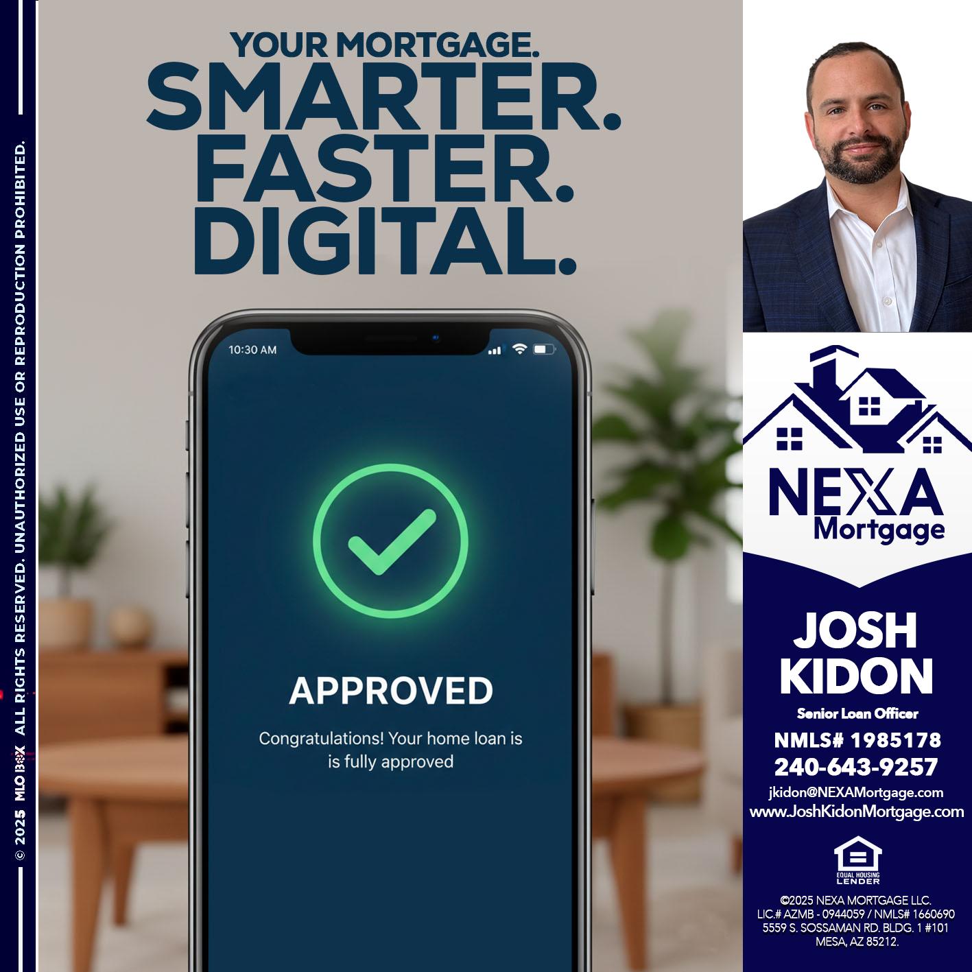 smarter faster digital - Joshua Kidon -Senior Loan Officer