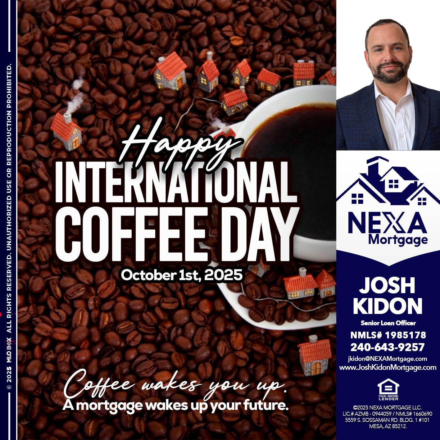 INTERNATIONAL COFFEE DAY - Joshua Kidon -Senior Loan Officer